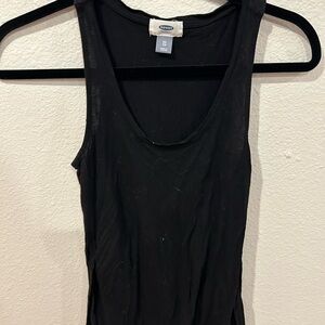 Old Navy Black Fitted Sleeveless Tank Top